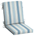 Arden Selections Outdoor Dining Chair Cushion 20 X 20, Rain-Proof, Fade Resistant 20 X 20, French Blue Linen Stripe