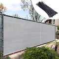 Royal Shade Custom Size 5 ' X 105 ' Grey Fence Privacy Screen Windscreen Cover Netting Mesh Fabric Cloth - Cable Zip Ties Includ