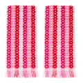 SKL Home Valentines Day XOXO Jacquard 100% Cotton 2pc Hand Towel Set, Decorative for Bath/Kitchen/Bar & Gift, Pink