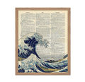Poster Master Dictionary Art Poster - Great Wave Off Kanagawa Print - Japanese Art - Deep Sea Art - Nautical Gift for Him, Her -