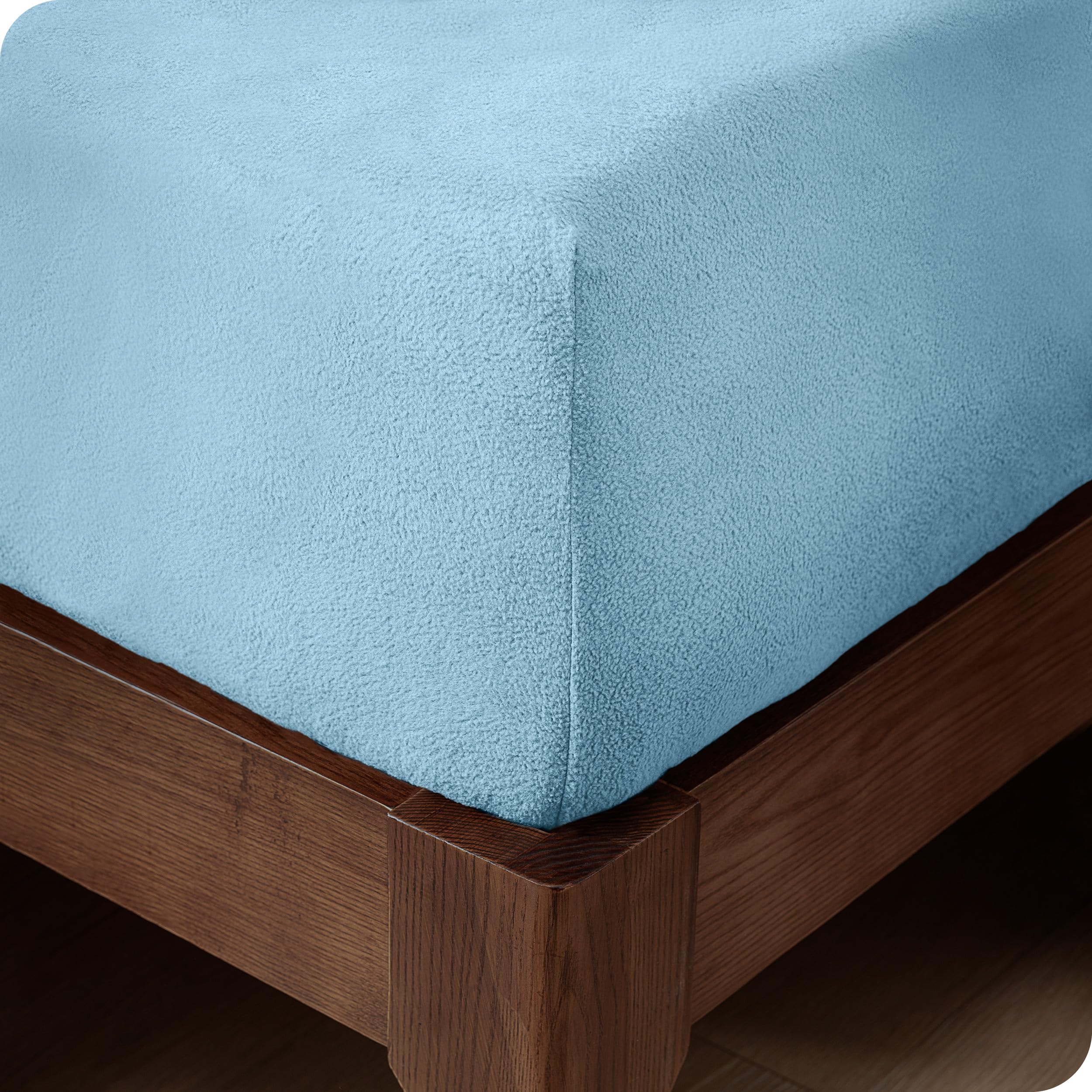 Bare Home Super Soft Fleece Fitted Sheet - Queen Size - Extra Plush Polar Fleece - Deep Pocket - All Season Cozy Warmth (Queen, 