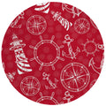 Addison Rugs Harpswell Ahp39 Ruby 8' X 8' Indoor Outdoor Round Rug, Easy Clean, Machine Washable, Non Shedding, Bedroom, Living Room, Dining Room, Kitchen, Patio Rug Rug