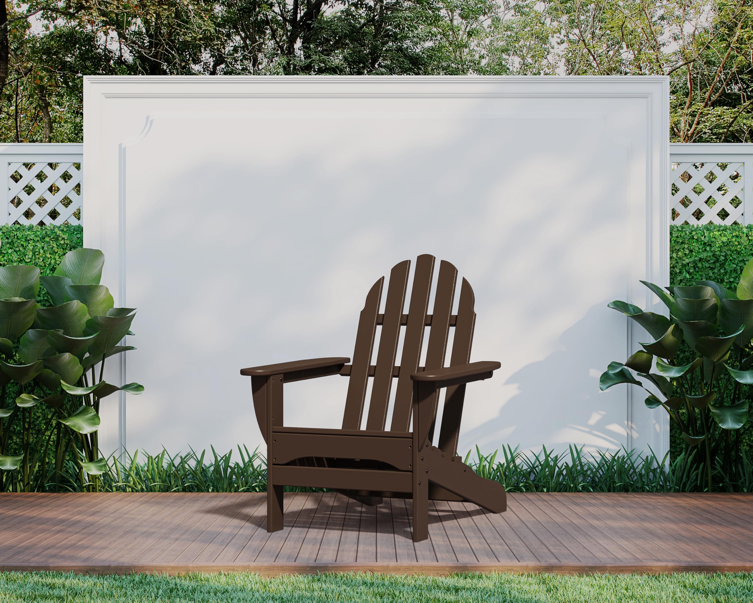 Polywood Ad4030Ma Classic Outdoor Adirondack Chair, Mahogany