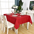 Kaipho Red Rectangle Tablecloth Waterproof Stain Resistant Wrinkle Free Table Cloth 210Gsm Polyester Wipeable Table Cover For Pa
