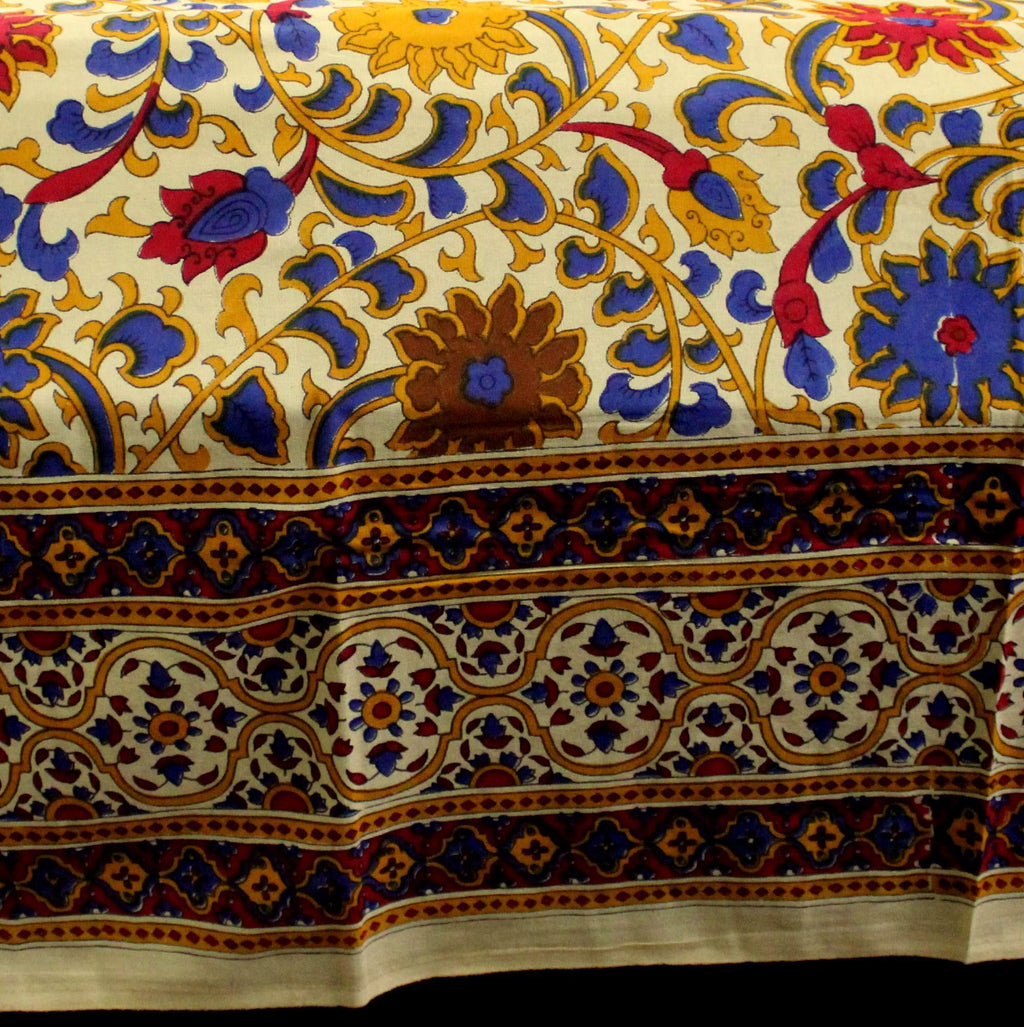 Indian Bedspread Cotton Sunflower Print