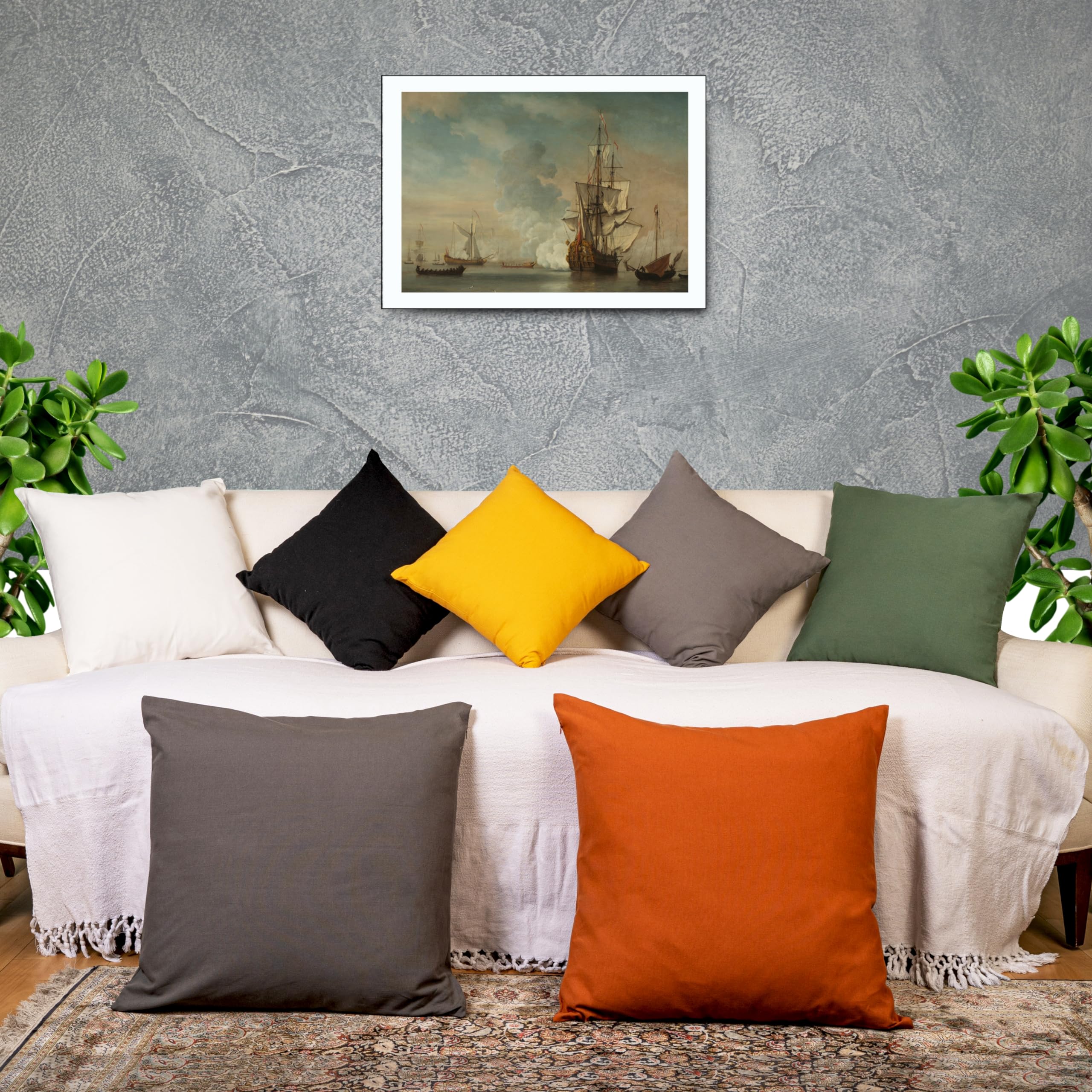 Rely+ Cotton Throw Pillow Covers 20X20 Inchs Set Of 2 Sage Green Decorative Zippered Cases For Couch Bedroom Sofa Farmhouse Livi