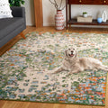SAFAVIEH Monaco Collection Area Rug - 8 x 10, Sage & Rust, Contemporary Design, Slip Resistant & Stain Resistant, Ideal for Hi