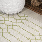 Jonathan Y Smb108M-5R Ourika Moroccan Geometric Textured Weave Indoor Outdoor Area Rug, Coastal,Traditional,Transitional Easy Cl