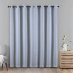 Eclipse Cara Grommet Top Curtains For Bedroom, Single Panel, 50'' X 63'', Denim