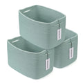 Cotton Rope storage Basket Bins Woven Basket for Organizing Shelves 15X10X9.3 Rectangle Decorative Baskets For storage Clothes T