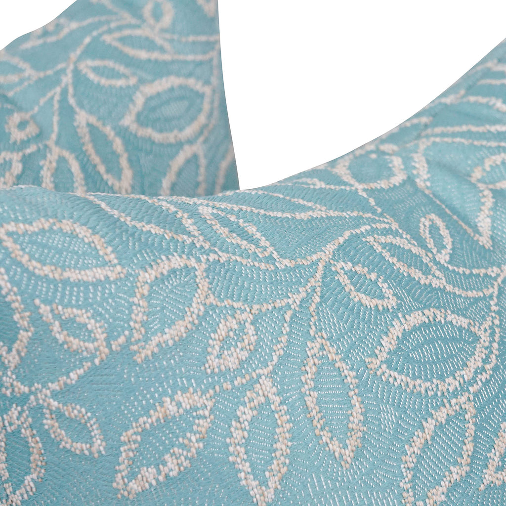 Blazing Needles Square Polyester Jacquard Throw Pillow, 17", Florian Caribb