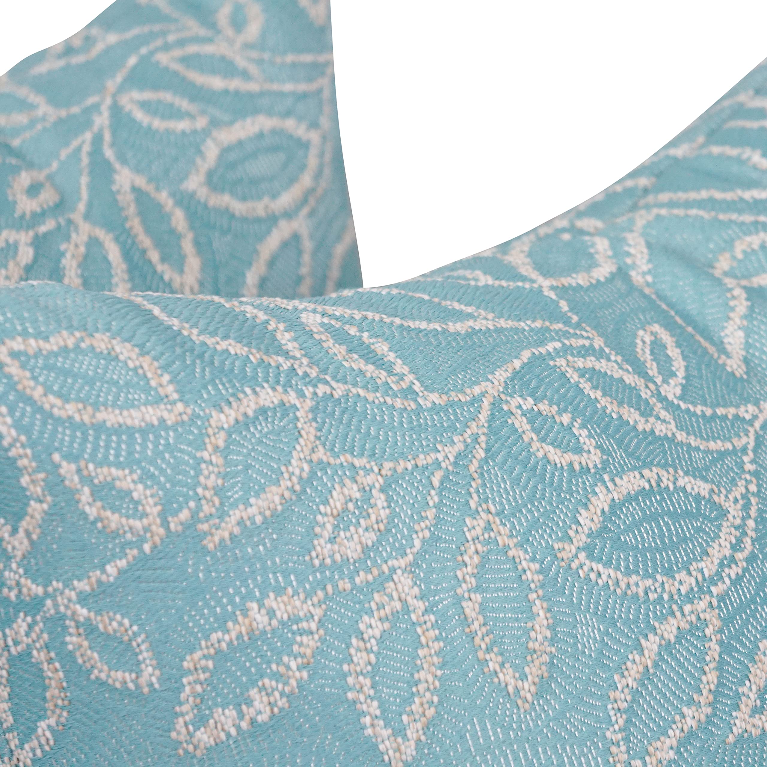 Blazing Needles Square Polyester Jacquard Throw Pillow, 17", Florian Caribb