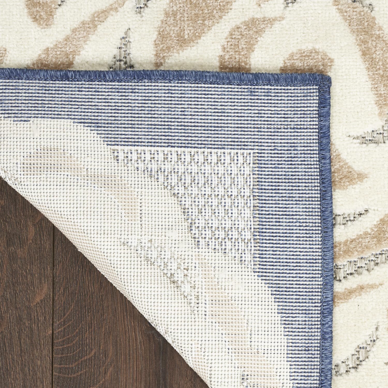 Nourison Aloha Indoor-Outdoor Blue Grey 2'8' X 4' Area Rug, Easy Cleaning, Non Shedding, Bed Room, Living Room, Dining Room, Ba