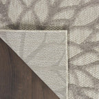 Nourison Aloha Indoor/Outdoor Floral Silver Grey 9'6' X 13' Area Rug, (10' X 13')