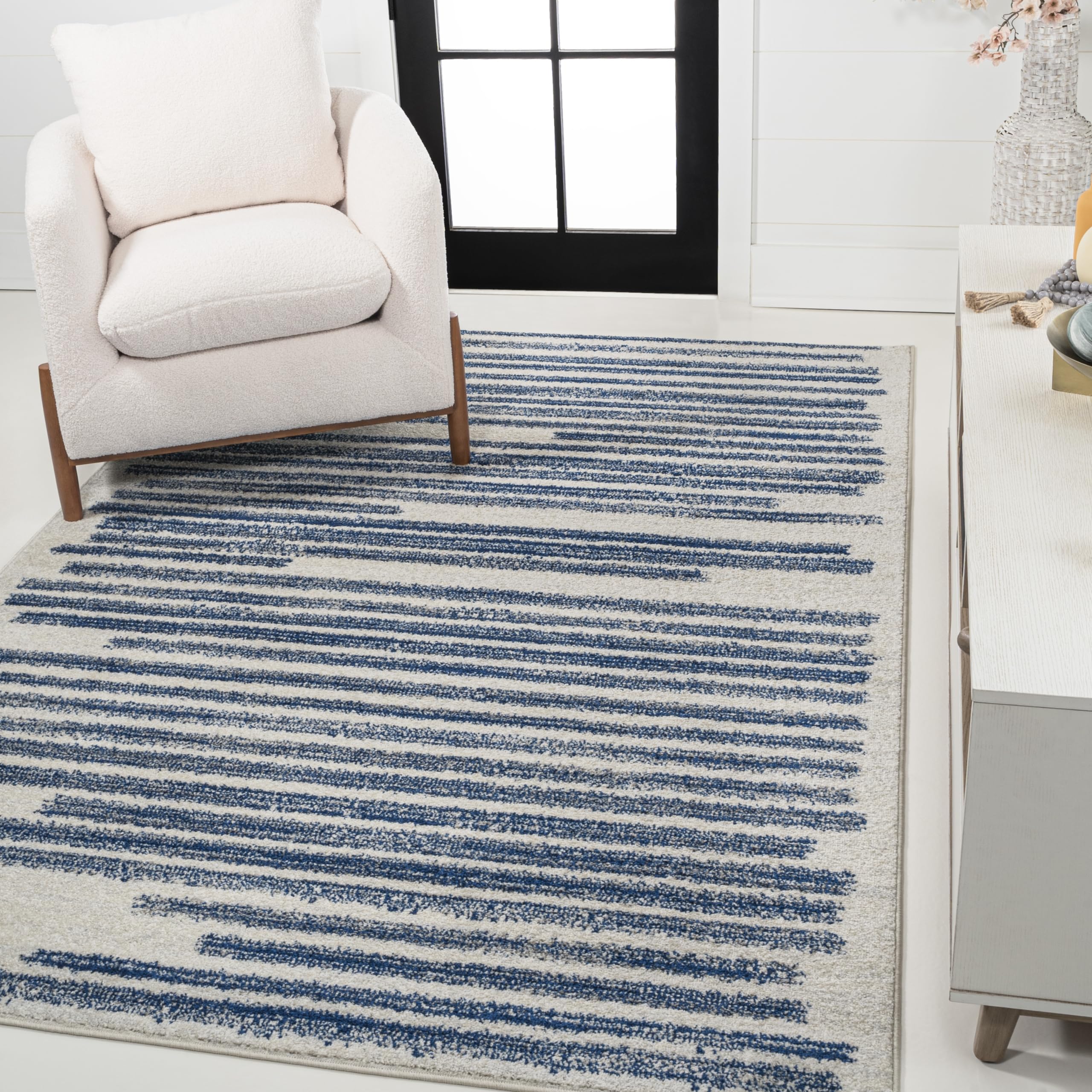 JONATHAN Y MOH207E-4 Khalil Modern Berber Stripe Area Rug, Contemporary, Bohemian, Scandinavian, Minimalistic, Rustic for Living