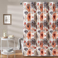 Lush Decor Leah Shower Curtain, 72' X 72', Coral