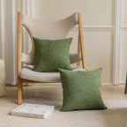 Home Brilliant Euro Sham 24X24 Linen Pillow Cover 24 X 24 Euro Pillow For Bed Couch Sofa, 60X60Cm, Green