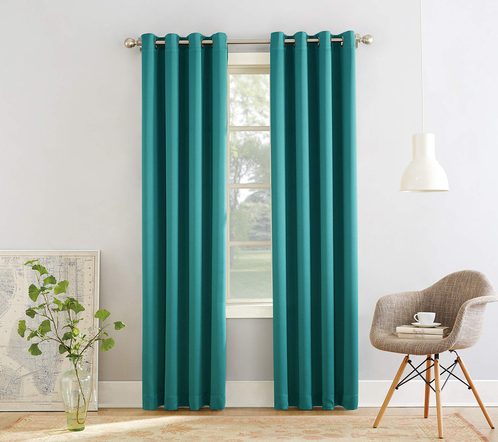 Sun Zero Becca Energy Efficient Grommet Curtain Panel, 40'' X 84'', Marine