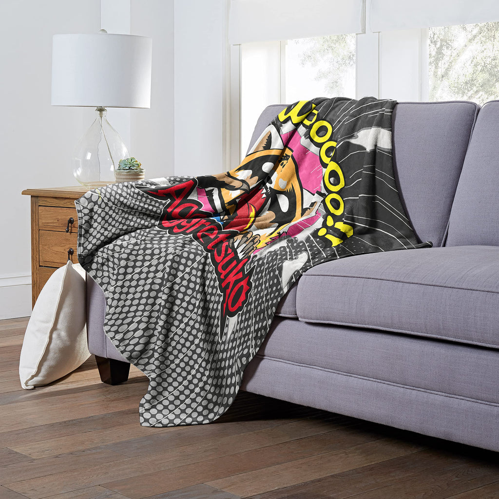 Northwest Aggretsuko Silk Touch Throw Blanket, 50'' X 60'', Wooo!
