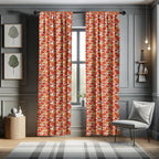 Ambesonne Floral Window Curtains, Art Nouveau Style Poppy Flowers Retro Spring Summer Garden Foliage Petals, Lightweight Decorat
