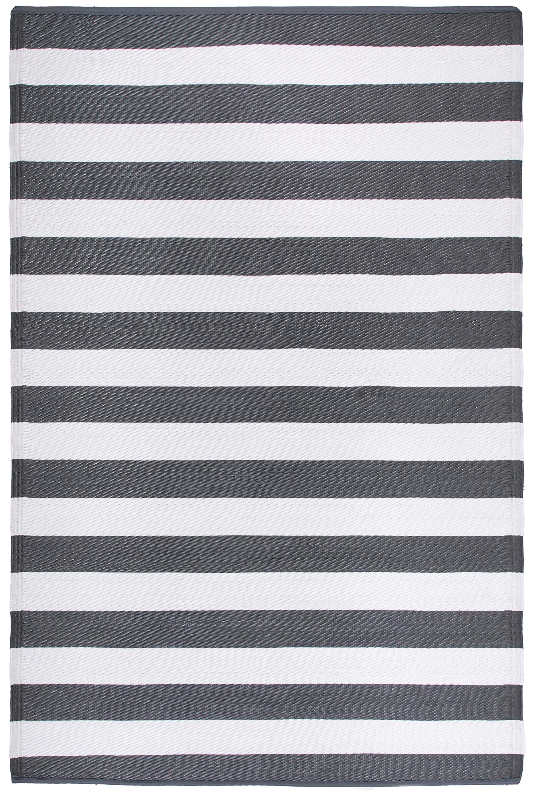 Fh Home Outdoor Rug - Waterproof, Fade Resistant, Crease-Free - Premium Recycled Plastic - Geometric - Patio, Porch, Deck, Balco