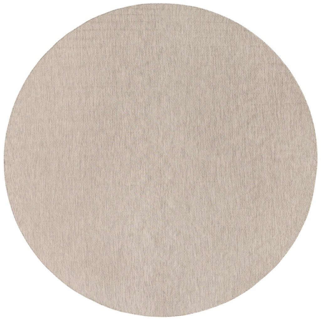 Unique Loom Collection Casual Transitional Solid Heathered Indoor/Outdoor Flatweave Area Rug (13' Round, Light Gray/Ivory)