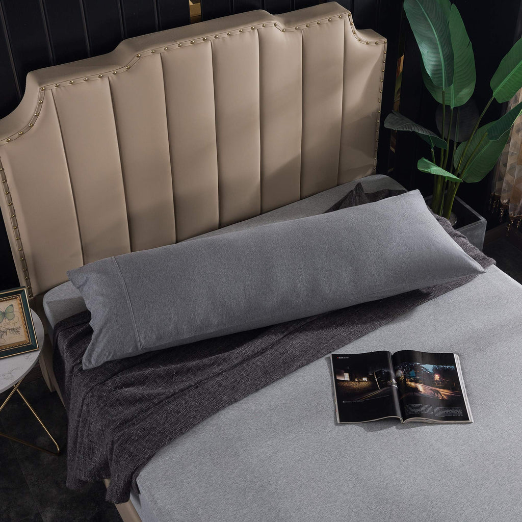 Household 100% Jersey Cotton Pillowcase 20   X54   -Light Weight, Comfortable, Super Soft Pillow Case With Envelope Closure Extr