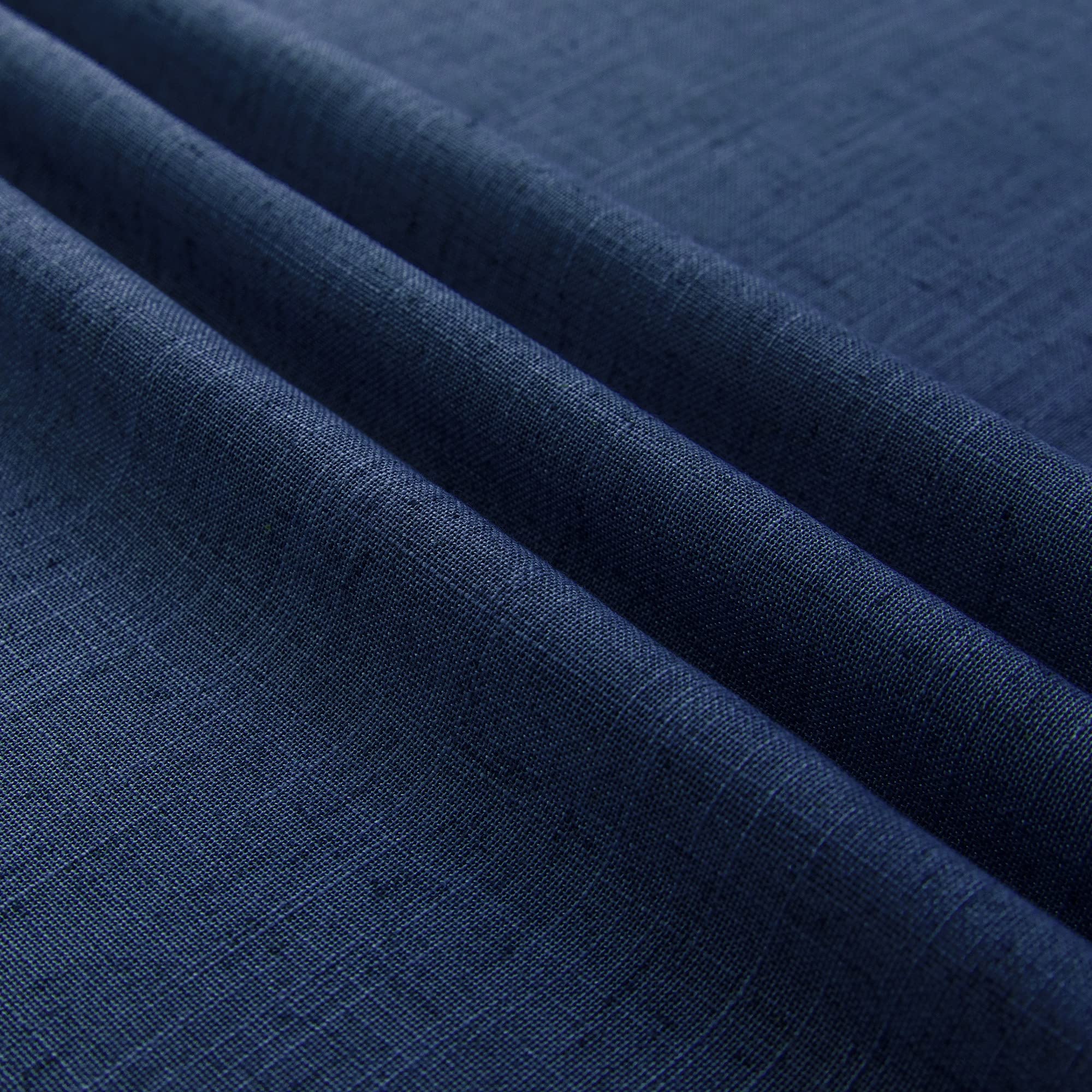 Navy Curtains 63 Inch Length For Boys Bedroom 2 Panels Set Tab Top Linen Textured Semi Sheer Dark Blue Curtain For Kids Room Nursery Teen Game Masculine Nautical Home Decor Navy Blue Drapes 52X63 Long