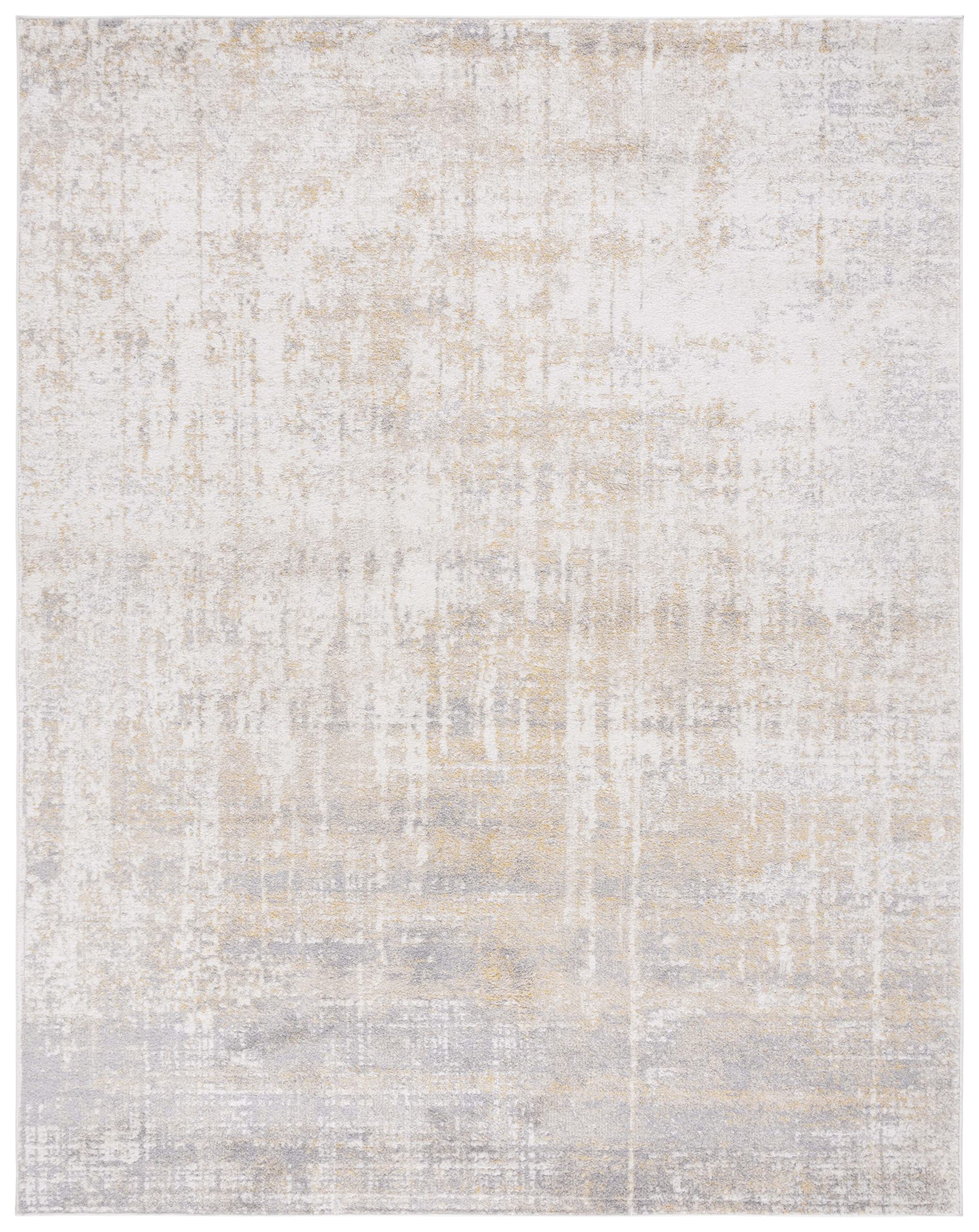 Safavieh Adirondack Collection Area Rug - 8' X 10', Creme & Gold, Modern Abstract Design, Non-Shedding & Easy Care, Ideal For Hi