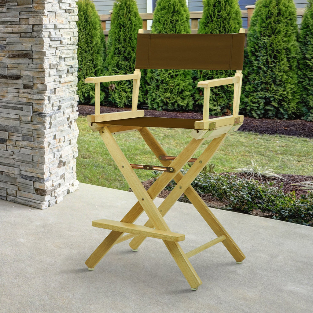 Casual Home 220-00/021-45 Director Chair 24" - Counter Height Natural Frame/Brown Canvas