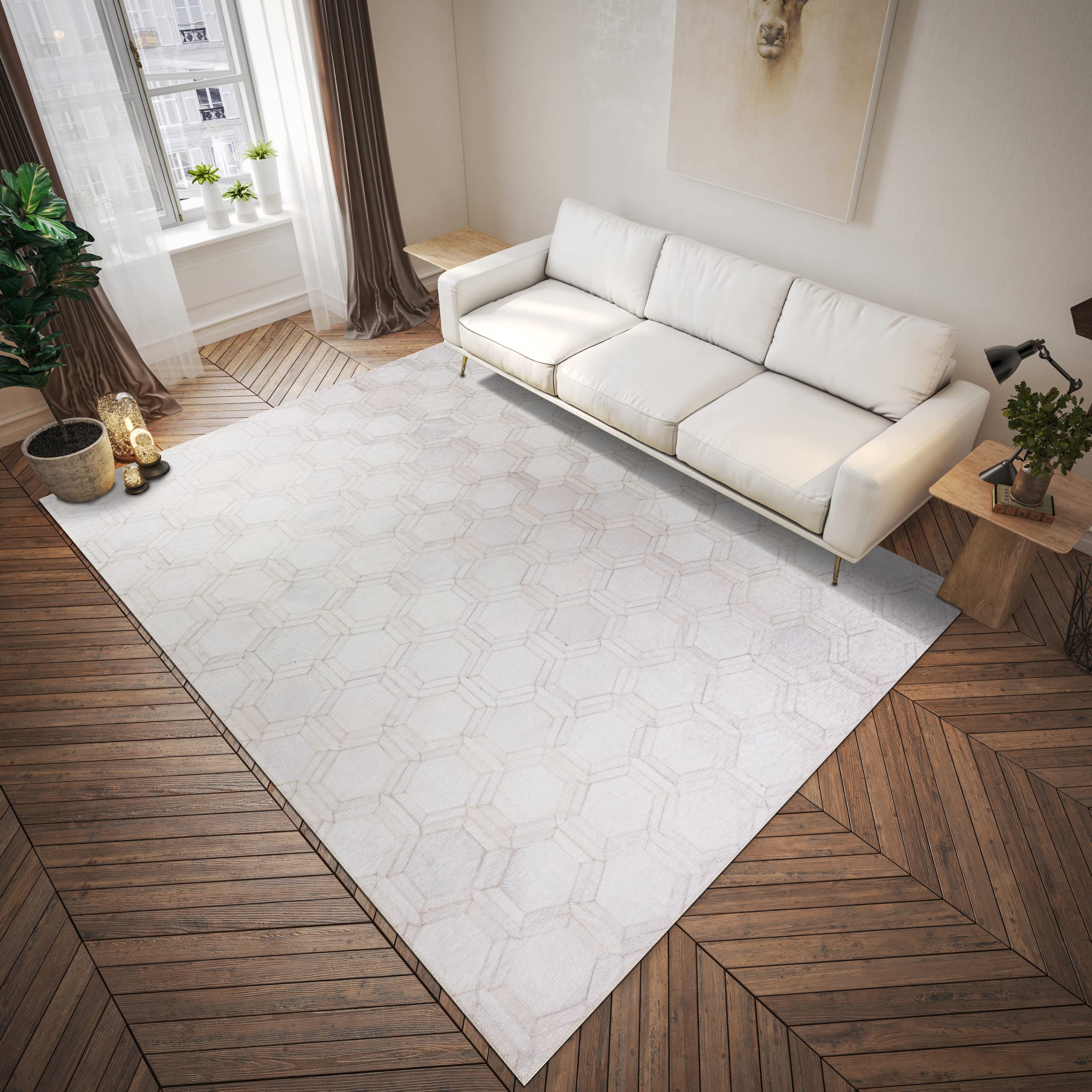 Dalyn Rugs Durango Patchwork Faux Cowhide Ss1 Linen 10' X 14' Rug