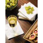 Creative Converting 613272 24 Count Form & Function Better Than Linen Beverage Napkins, Any, White