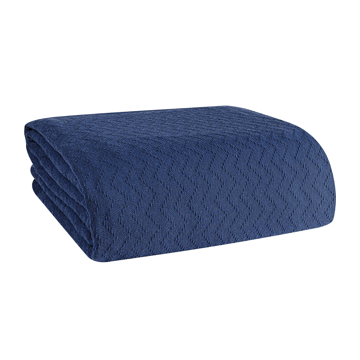 ELVANA HOME BELIZZI 100% Cotton Bed Blanket, Breathable Thermal Blanket Full  Queen Size, Soft Chevron 90 inch x90 , Perfect fo