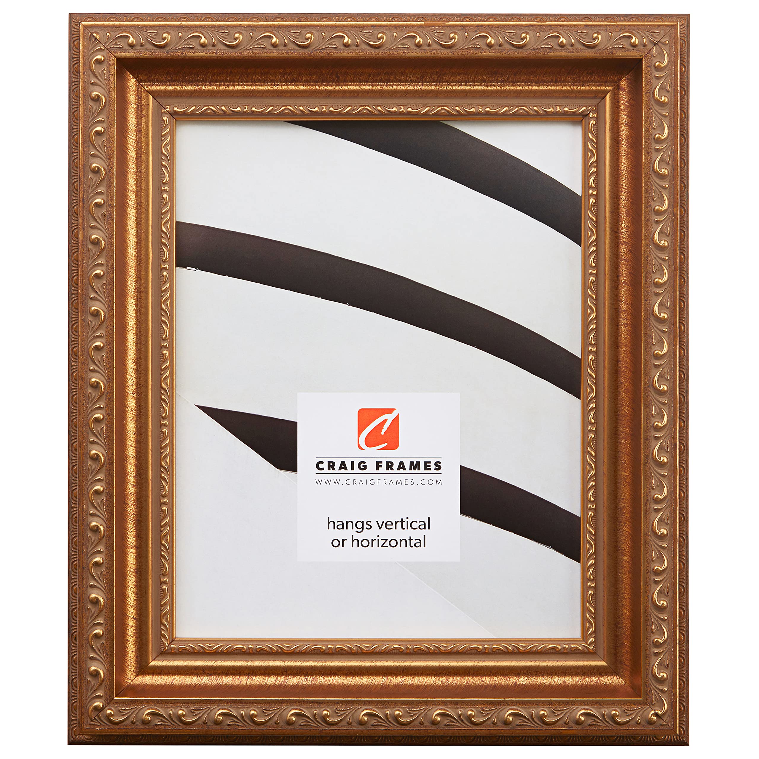 Craig Frames French Ornate, 18x24 Picture Frame, Antique Gold