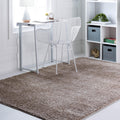 Rugs.com Soft Solid Shag Collection Area Rug - 5x8 Khaki Shag Rug Perfect for Bedrooms, Dining Rooms, Living Rooms