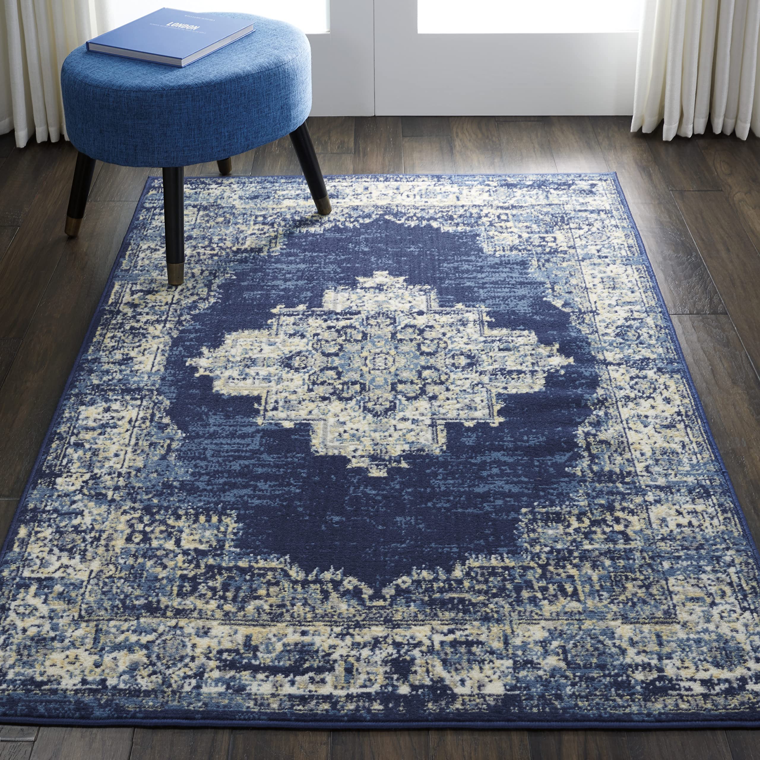 Nourison Home Grafix GRF14, 53 x 73, Navy Blue