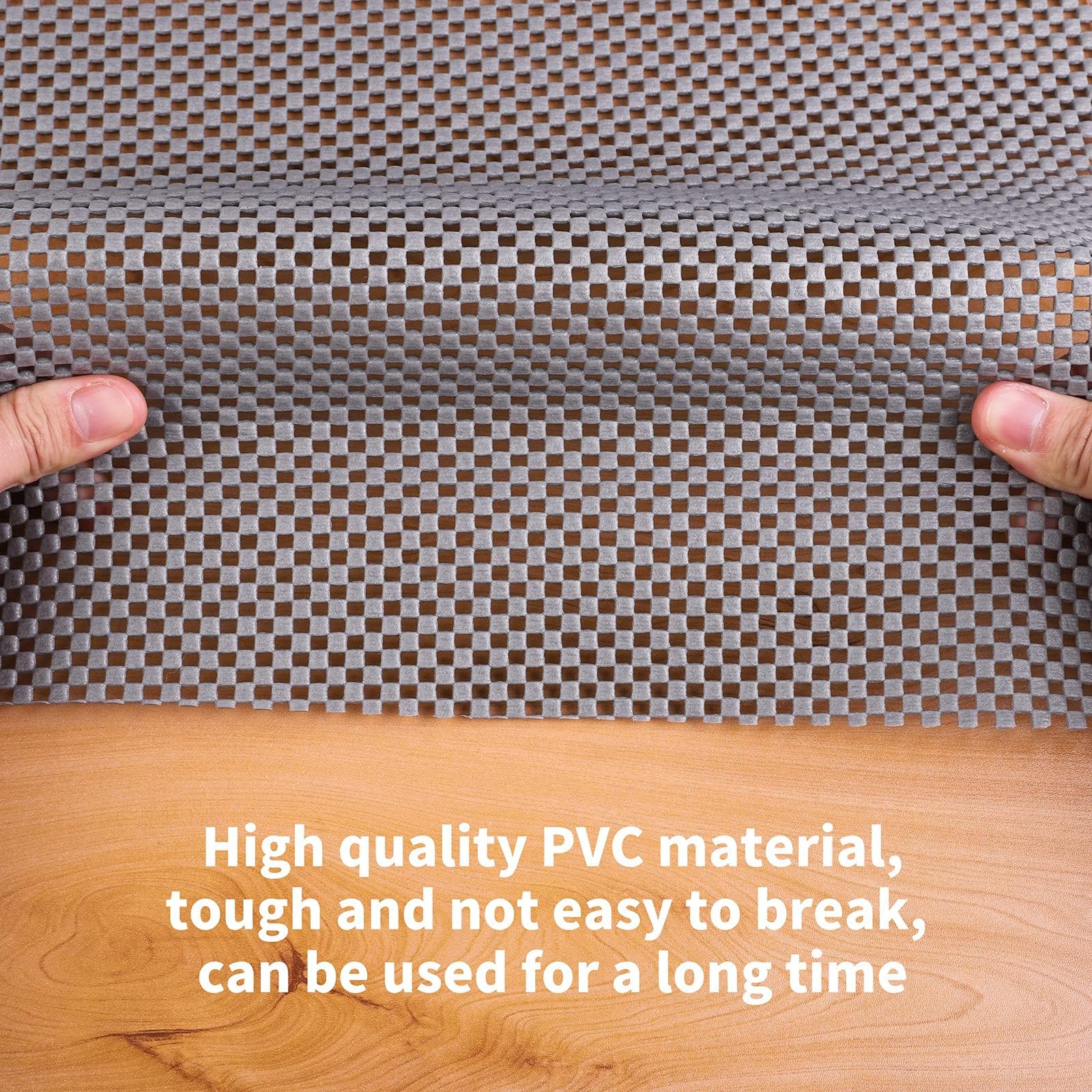 Ruisita Non-Slip Mat PVC Gray 30 x 200 cm