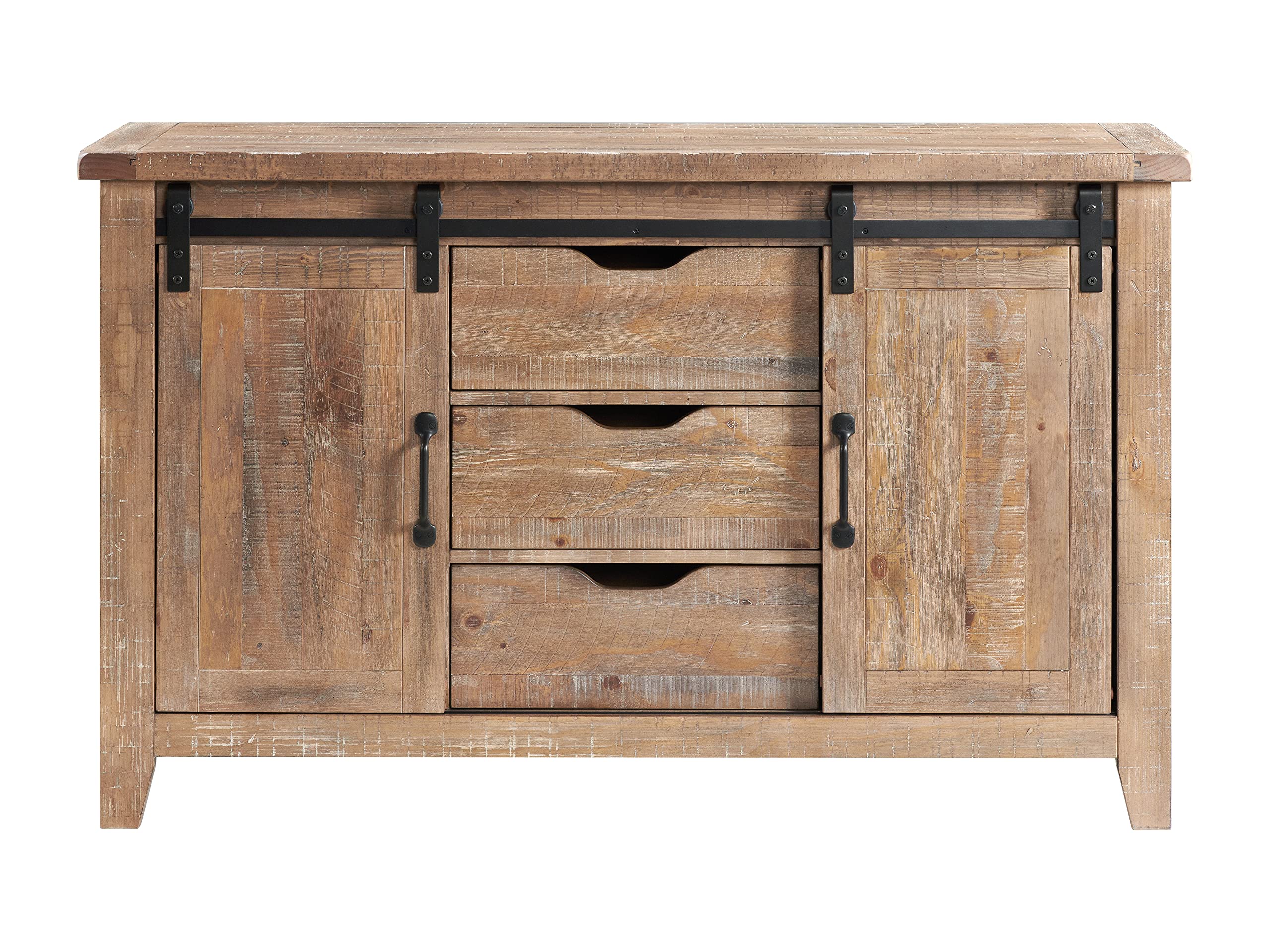Intercon Highland 60" 2 Cabinets and 3 Drawers, Sandwich Sideboard, Sandwash