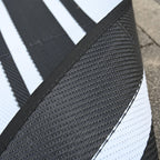 Rurality Outdoor Rugs 6X9 Waterproof For Patios Clearance,Plastic Straw Mats For Backyard,Porch,Deck,Balcony,Reversible,Black And White