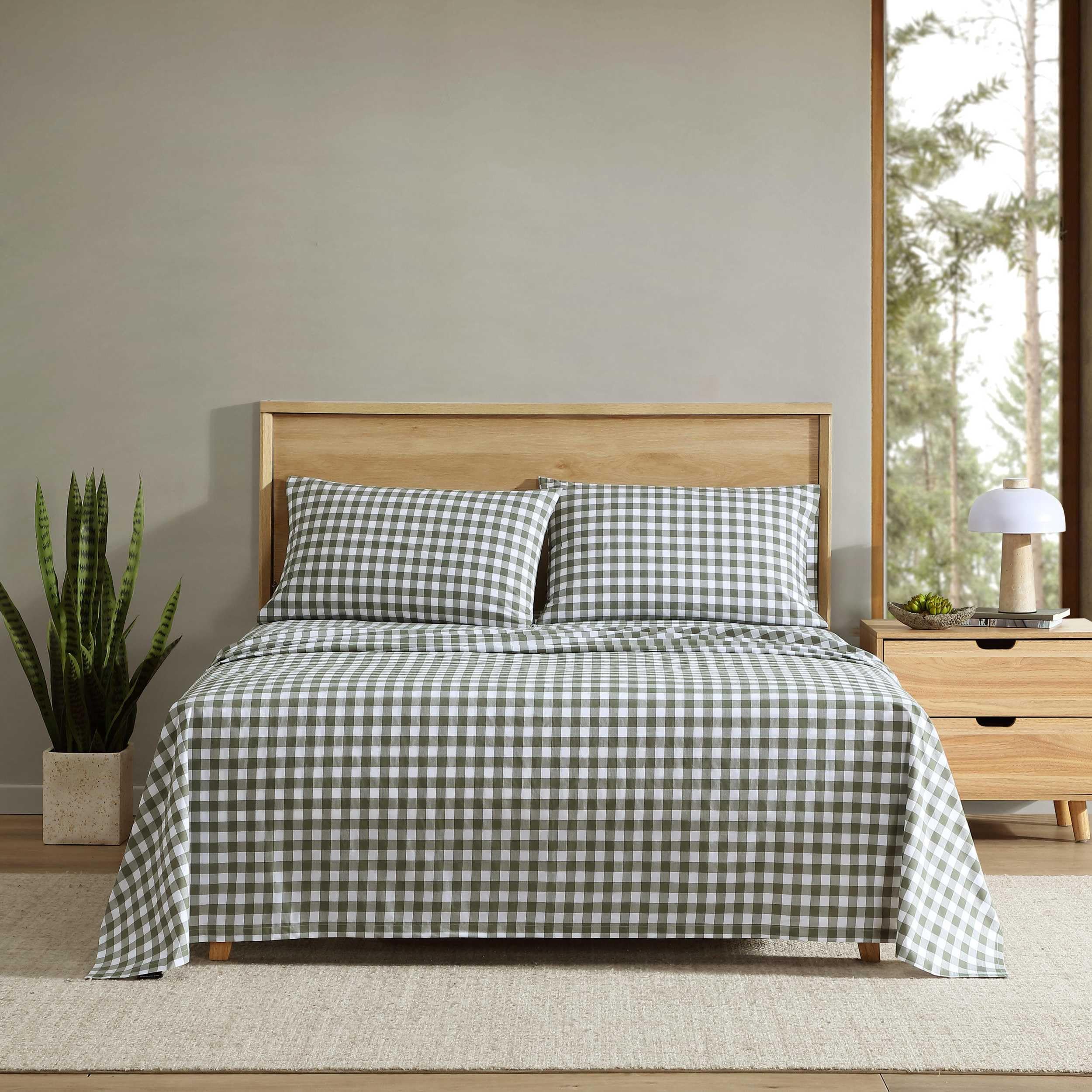 Eddie Bauer - Full Sheet Set, Crisp & Cooling Sheets w/a Naturally Smooth Cotton Percale Lightweight Feel - Matching Pillowcases
