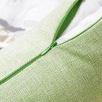 Home Brilliant 2 Pack Lined Linen Euro Sham Decorative Sage Throw Pillow Covers For Living Room, 22 Inch, 55Cm, Grass Green