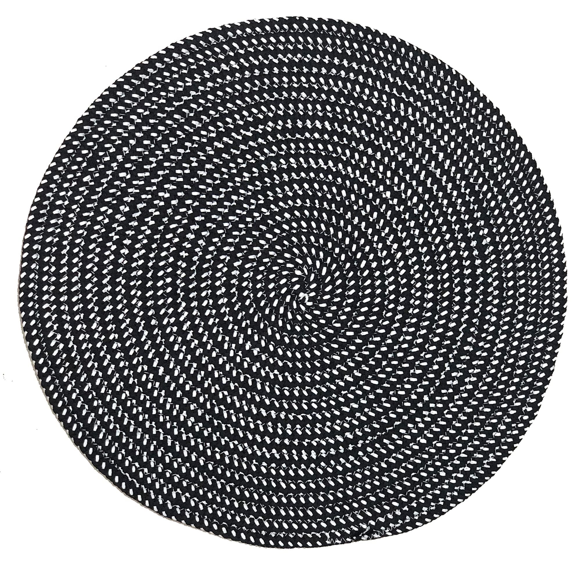 HUAHOO Hand Woven Round Area Rugs Living Room Bedroom Study Computer Chair Cushion Base Mat Round Carpet Lifts Chair Pad Coffee 