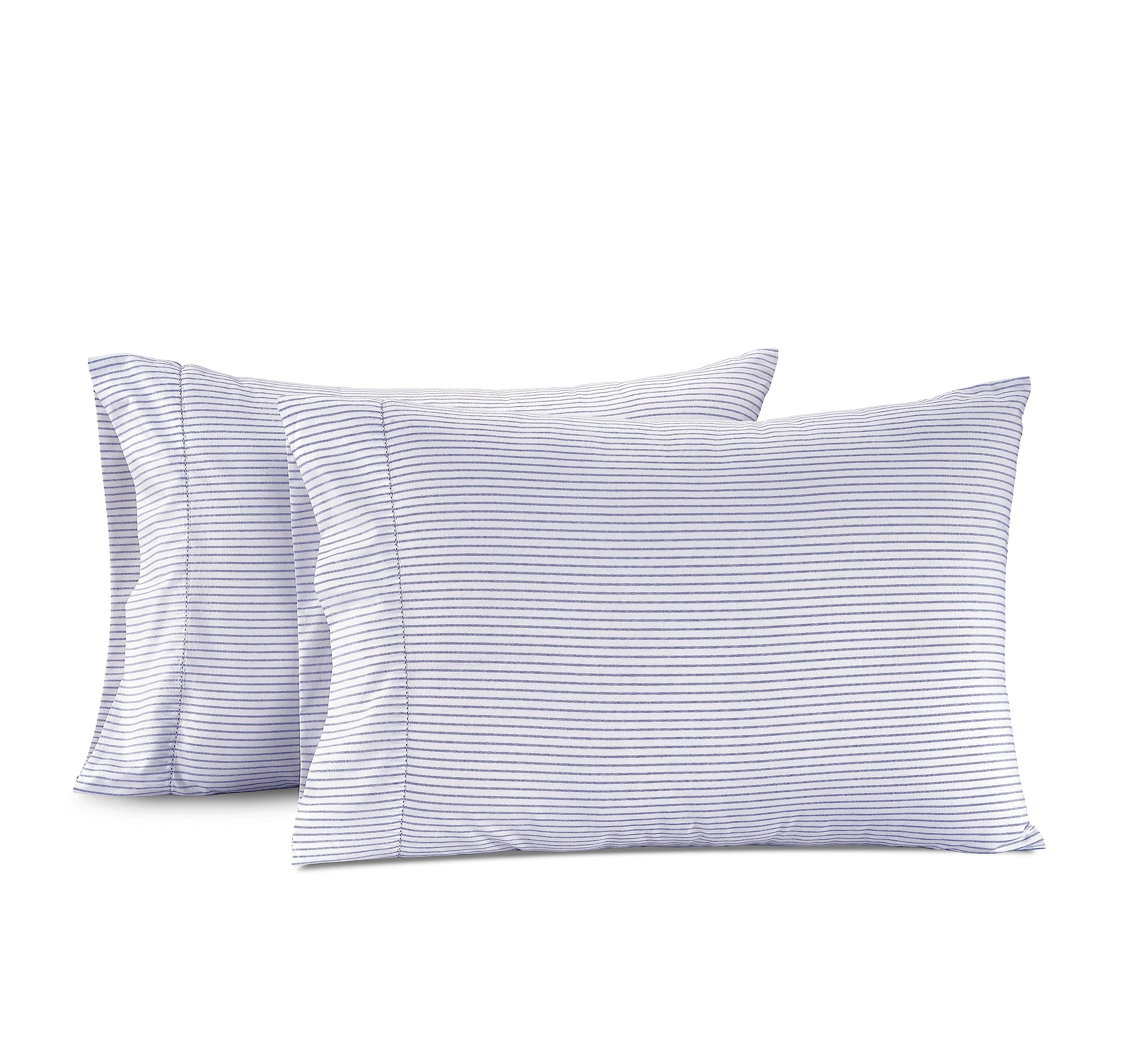 Lane Linen 100% Organic Cotton Pillow Cases Queen Size Set of 2 (20x30) - Cotton Pillowcases Queen Size - Soft Pillow Cases Set 