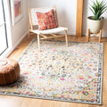 SAFAVIEH Madison Collection Area Rug - 53 x 76, Grey & Gold, Boho Chic Medallion Distressed Design, Non-Shedding & Easy Care, 