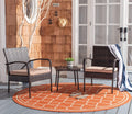 Safavieh Outdoor Collection Moore Brown Rattan/Beige Cushion 3-Piece Patio Lounge Bistro Set With Table (Pat9009B)