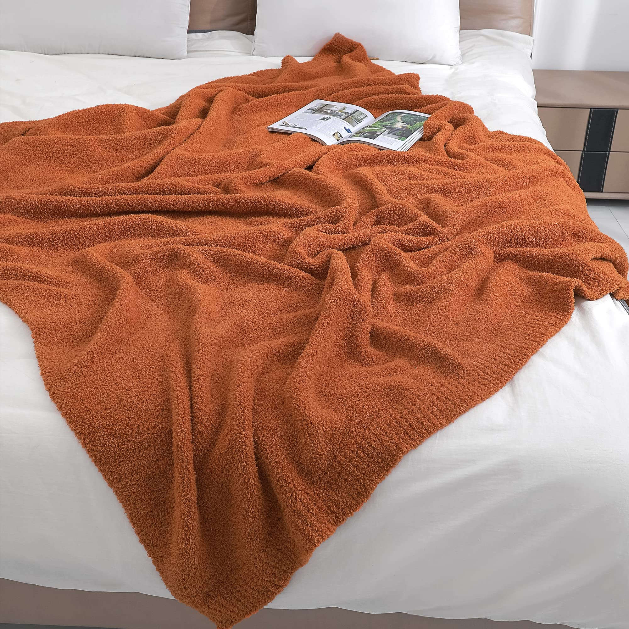 Bearberry Super Soft Fluffy Throw Blanket Lightweight Cozy Warm Bed Blankets For Couch Bed Sofa All Season (Caramel, 60   X80