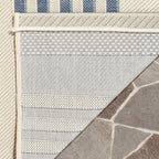 Safavieh Courtyard Collection Area Rug - 5'3'' X 7'7'', Brown & Bone, Stripe Design, Non-Shedding & Easy Care, Indoor/Outdoor &