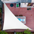Shademart 14' X 17' X 22' White Sun Shade Sail Upf50 Right Triangle Smtapt16 Canopy Fabric Cloth Screen, Water Air Permeable & U