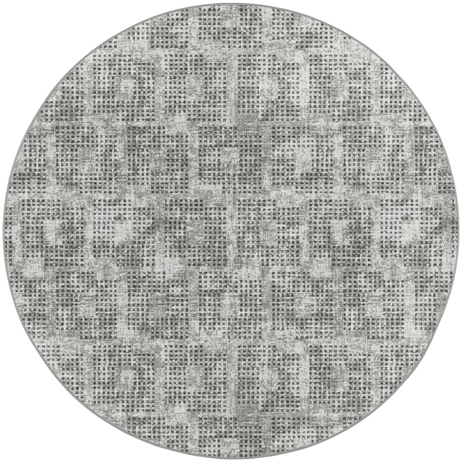 Delano Da1 Grey Transitional Rug Round 4' X 4'
