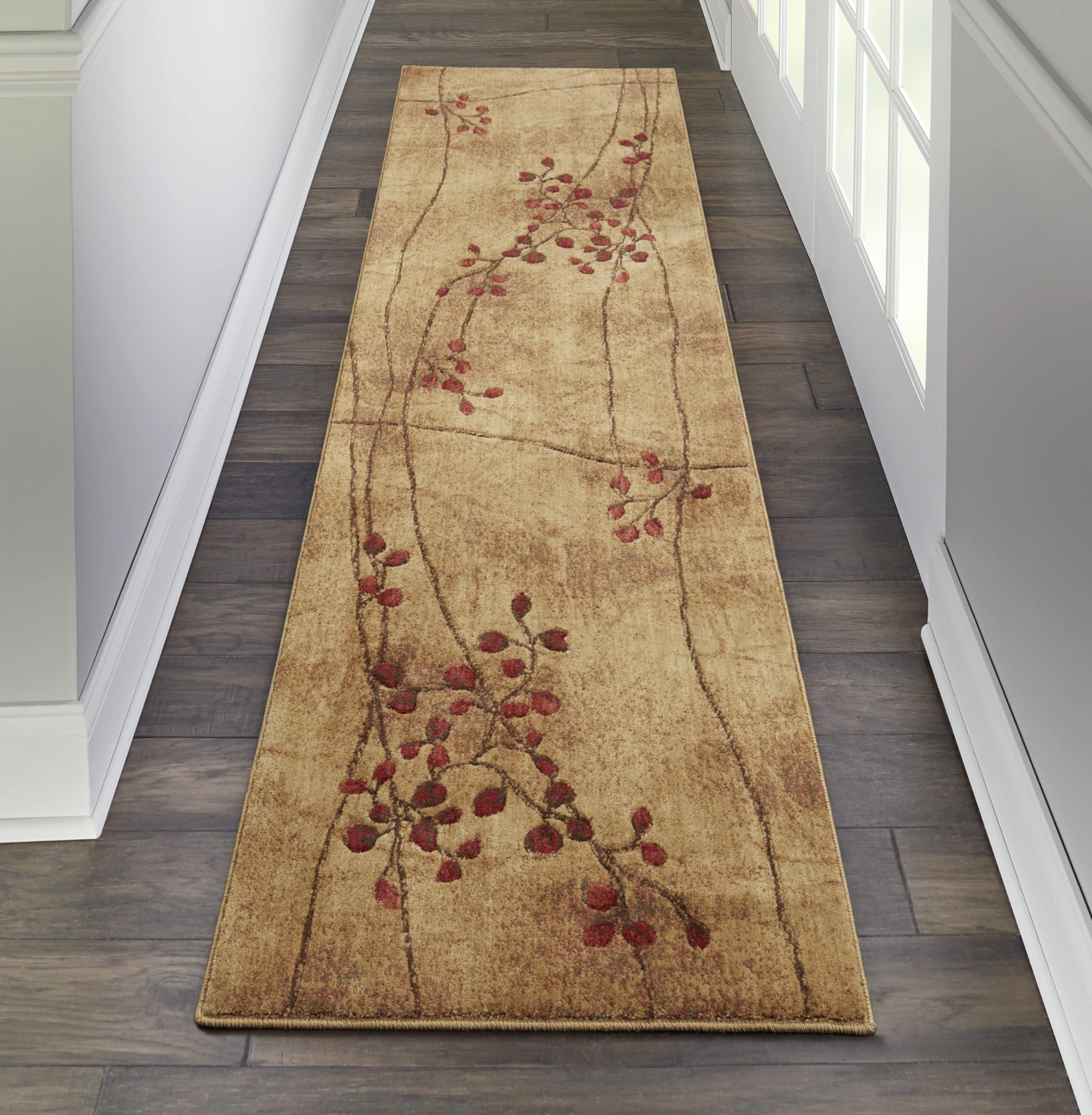 Nourison Somerset 6 Runner Brown Fabric Rustic Area Rug (6 Runner)